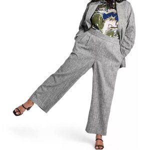 Women's Chevron High-Rise Wide Leg Tweed Pants - Rachel Comey x Target Black NWT